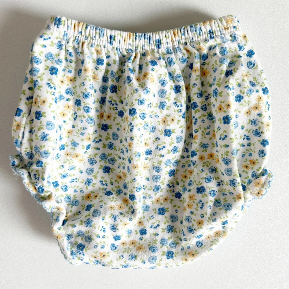 Kissy Kissy Baby Girls Pima Cotton Ditsy Floral Bloomers Diaper Cover Size 9M‎